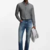Printed slim-fit shirt in flex-weave fabric