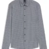 Printed slim-fit shirt in flex-weave fabric