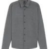 Printed slim-fit shirt in flex-weave fabric