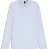 Printed slim-fit shirt in flex-weave fabric