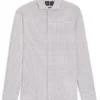 Printed slim-fit shirt in Italian-made performance-stretch jersey