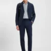 Printed slim-fit shirt in Italian-made performance-stretch jersey