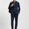 Printed slim-fit shirt in Italian-made performance-stretch jersey