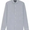 Printed slim-fit shirt in Italian-made performance-stretch jersey