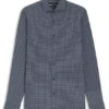 Printed slim-fit shirt in Italian-made performance-stretch jersey
