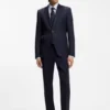 Printed slim-fit shirt in Italian-made twill