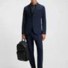 Printed slim-fit shirt in Italian performance-stretch jersey