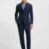 Printed slim-fit shirt in Italian performance-stretch jersey