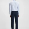 Printed slim-fit shirt in Italian performance-stretch jersey