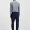 Printed slim-fit shirt in Italian performance-stretch jersey