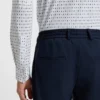Printed slim-fit shirt in Italian performance-stretch jersey