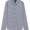 Printed slim-fit shirt in Italian performance-stretch jersey