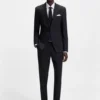 Printed slim-fit shirt in Oxford stretch cotton