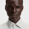 Printed slim-fit shirt in performance-stretch fabric