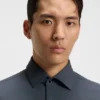 Printed slim-fit shirt in performance-stretch fabric