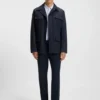 Printed slim-fit shirt in performance-stretch jersey