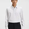 Printed slim-fit shirt in performance-stretch jersey