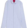 Printed slim-fit shirt in performance-stretch jersey