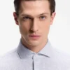Printed slim-fit shirt in performance-stretch jersey