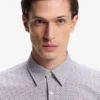 Printed slim-fit shirt in performance-stretch jersey