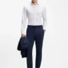Printed slim-fit shirt in performance-stretch jersey