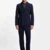 Printed slim-fit shirt in performance-stretch jersey
