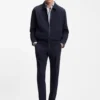 Printed slim-fit shirt in performance-stretch jersey