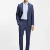 Printed slim-fit shirt in performance-stretch jersey