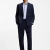Printed slim-fit shirt in performance-stretch jersey