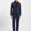 Printed slim-fit shirt in performance-stretch jersey