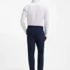 Printed slim-fit shirt in performance-stretch jersey