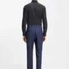 Printed slim-fit shirt in performance-stretch jersey