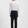 Printed slim-fit shirt in performance-stretch jersey