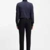 Printed slim-fit shirt in performance-stretch jersey