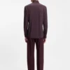 Printed slim-fit shirt in performance-stretch jersey
