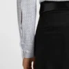 Printed slim-fit shirt in performance-stretch jersey
