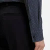 Printed slim-fit shirt in performance-stretch jersey