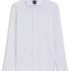 Printed slim-fit shirt in performance-stretch jersey