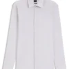 Printed slim-fit shirt in performance-stretch jersey