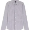 Printed slim-fit shirt in performance-stretch jersey
