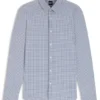 Printed slim-fit shirt in performance-stretch jersey