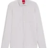 Printed slim-fit shirt in performance-stretch jersey