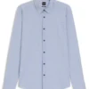 Printed slim-fit shirt in performance-stretch jersey