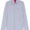 Printed slim-fit shirt in performance-stretch jersey