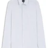 Printed slim-fit shirt in performance-stretch jersey