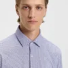 Printed slim-fit shirt in stretch jersey