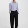 Printed slim-fit shirt in stretch jersey