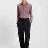Printed slim-fit shirt in stretch jersey