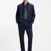 Printed slim-fit shirt in stretch jersey