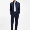 Printed slim-fit shirt in stretch jersey